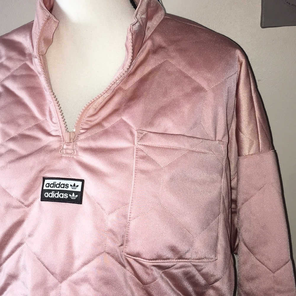Adidas Pink Cropped Sweater NEW - Picture 2 of 6